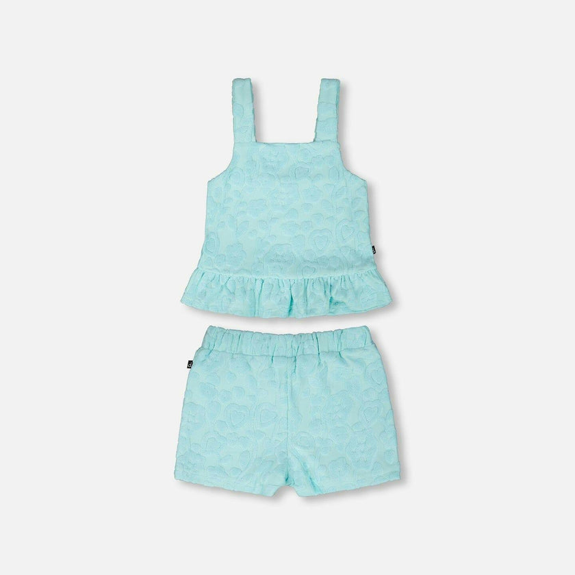 Terry Tank Top With Shorts Set