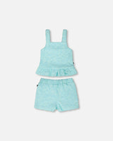 Terry Tank Top With Shorts Set