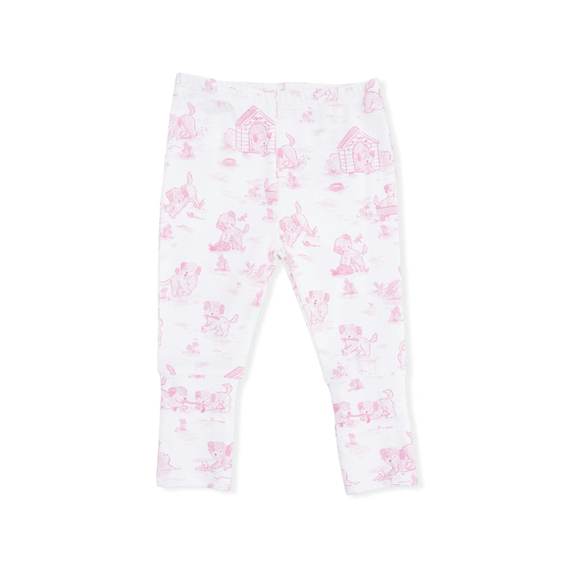 Puppy Toile Pink - Take Me Home Set with Convertible Pant