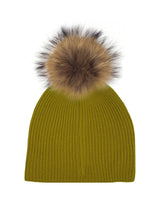 Knitted Wool Hat With A Genuine Fur Pom (TikTok)