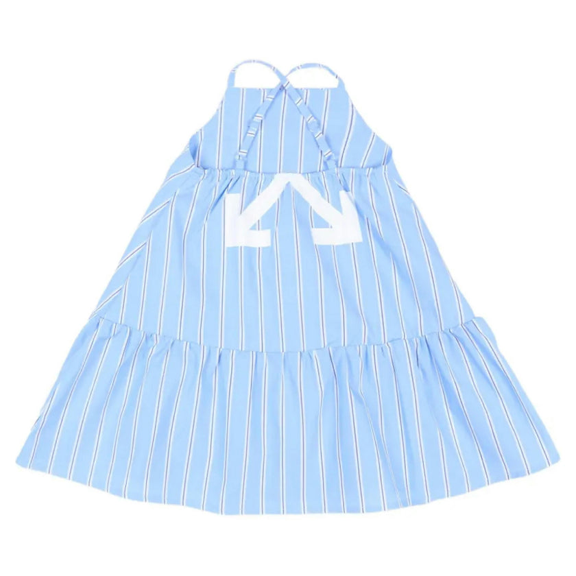 Sky Blue Embro Strap Dress