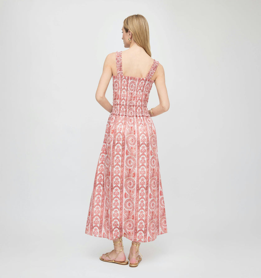 The Azalea Maxi Nap Dress - Coral Corsica Paisley