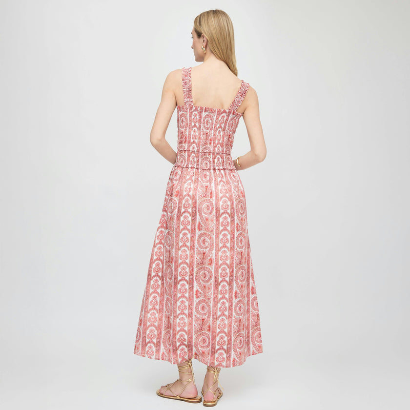 The Azalea Maxi Nap Dress - Coral Corsica Paisley