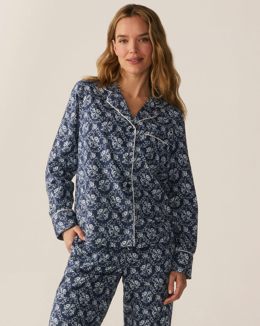 Women's Poplin Pajama Set in Innkeeper Trellis