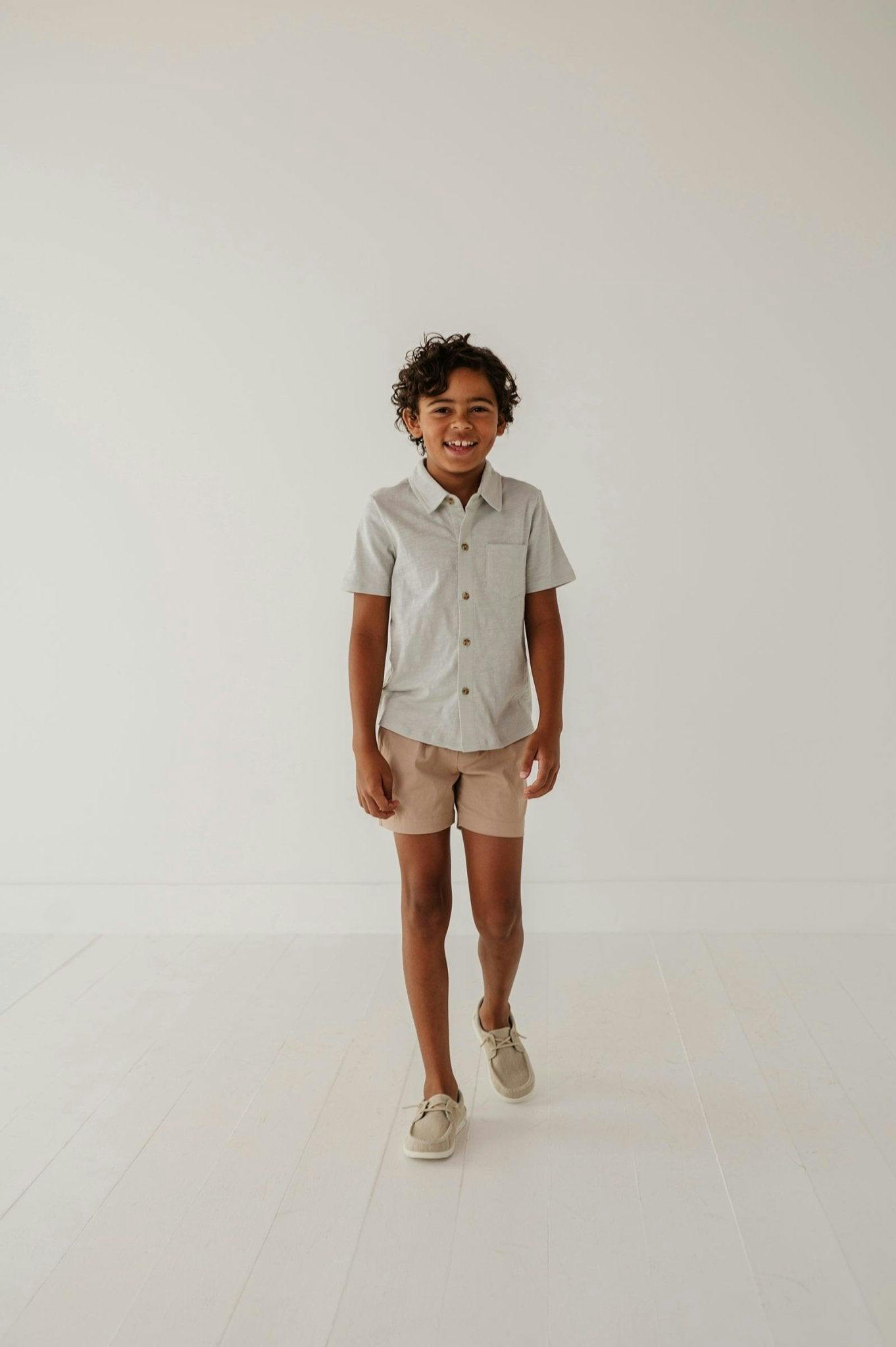 Boy's Twill Beach Shorts Desert Sage