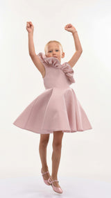 Pink Blush Riviera Off Shoulder Ruffle Dress
