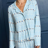 Womens Bamboo PJ Set - Hanukkah Fair Isle