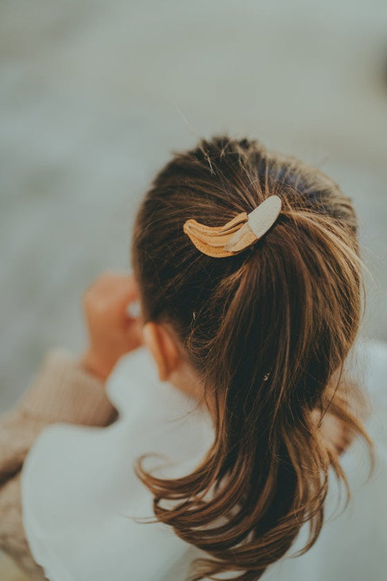 Nanoe Fruit Hairclip | Banana | Caramel Nubuck