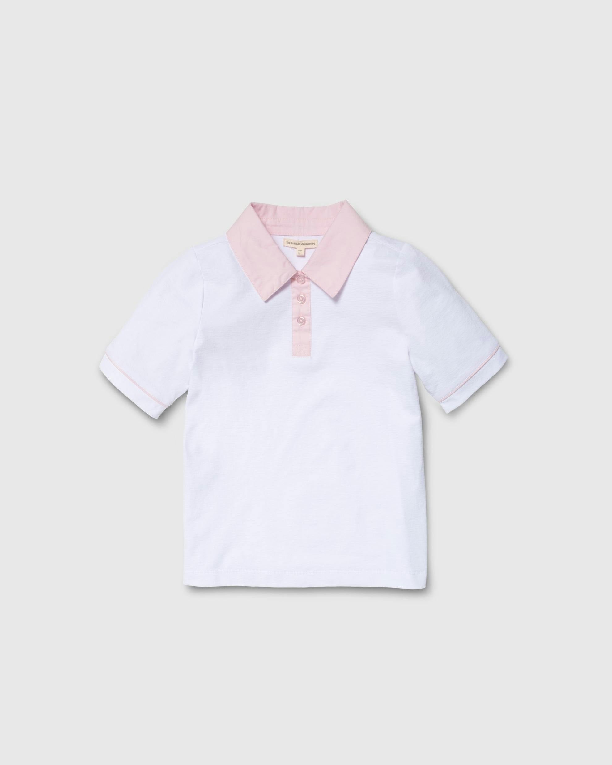 Tech Play Polo in Pink Trim