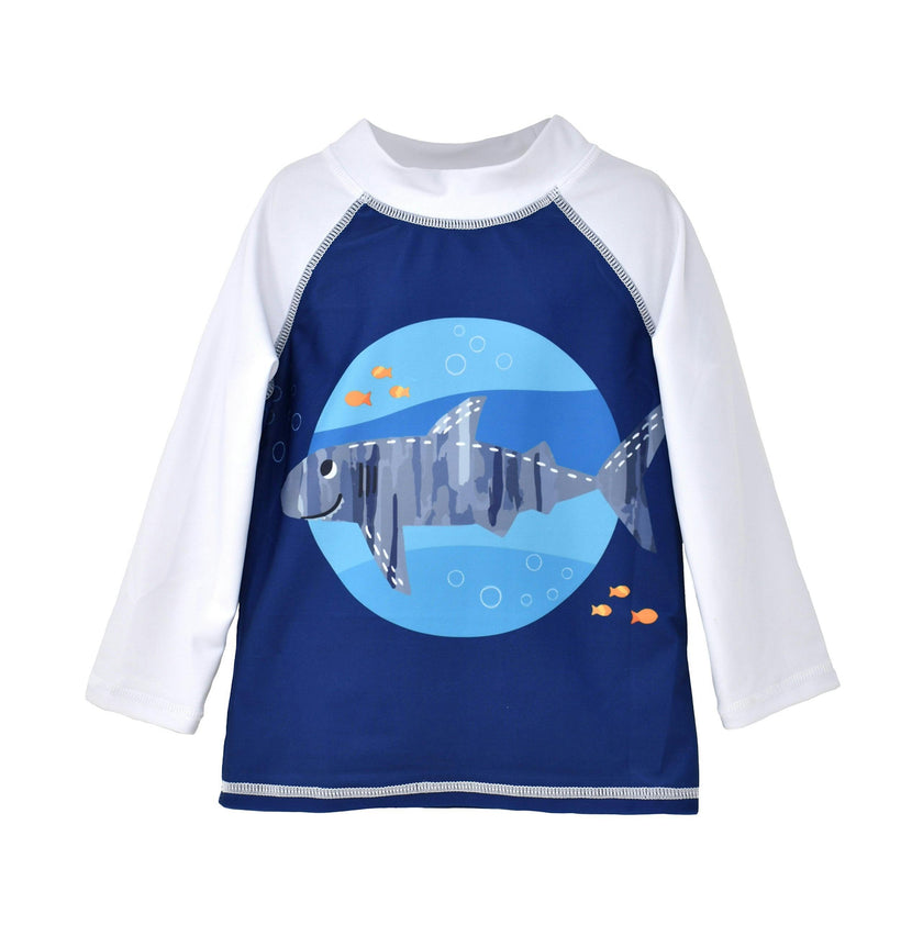 UPF 50+ Graphic Rash Guard Swim Top - E
