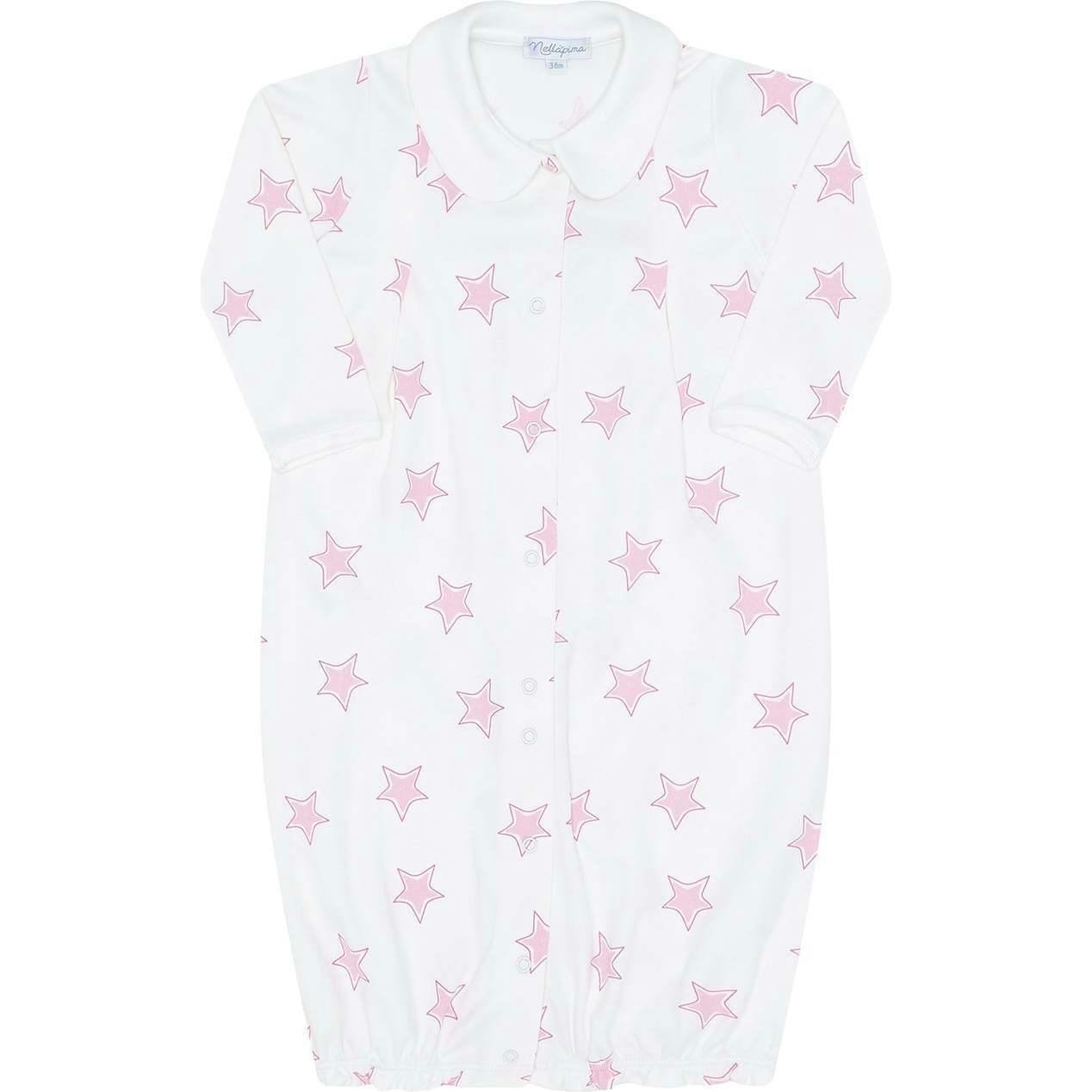 Pink Stars Print Converter Gown