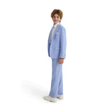 Light Blue Four-Piece Tailored Suit Set