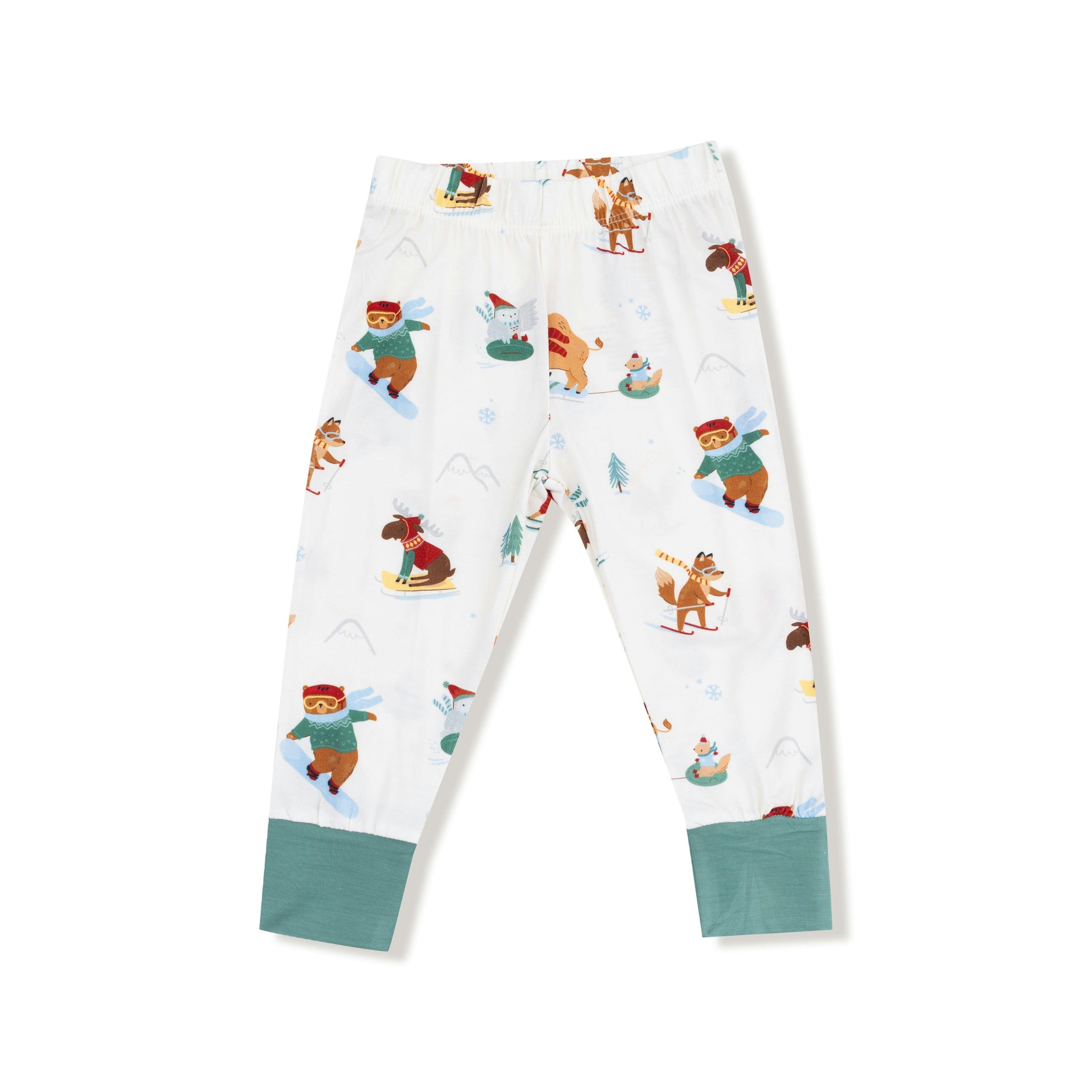 Winter Animal Sports - Long Sleeve Loungewear Set