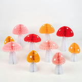 Honeycomb Toadstool Decorations