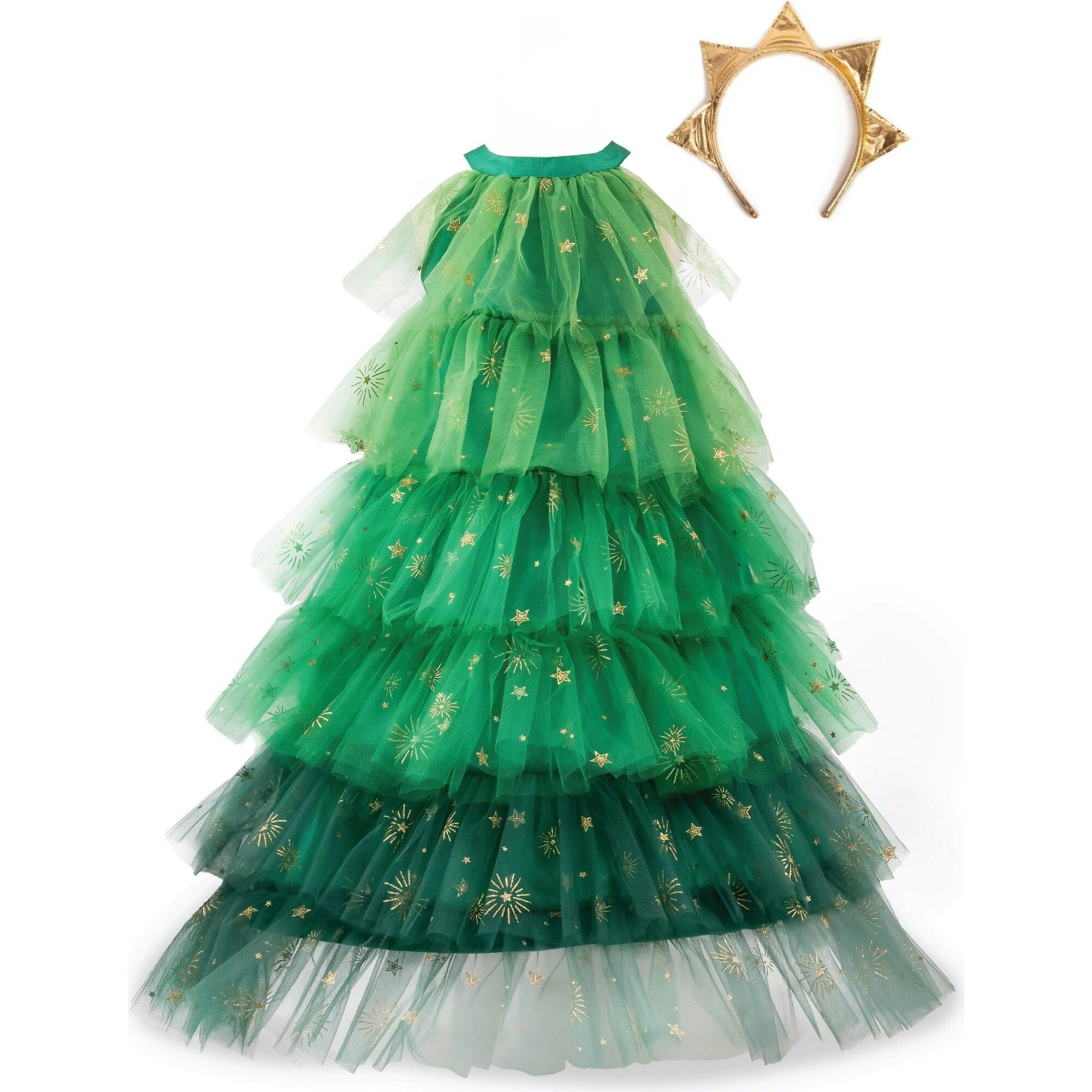 Christmas Tree Dress with Headpiece