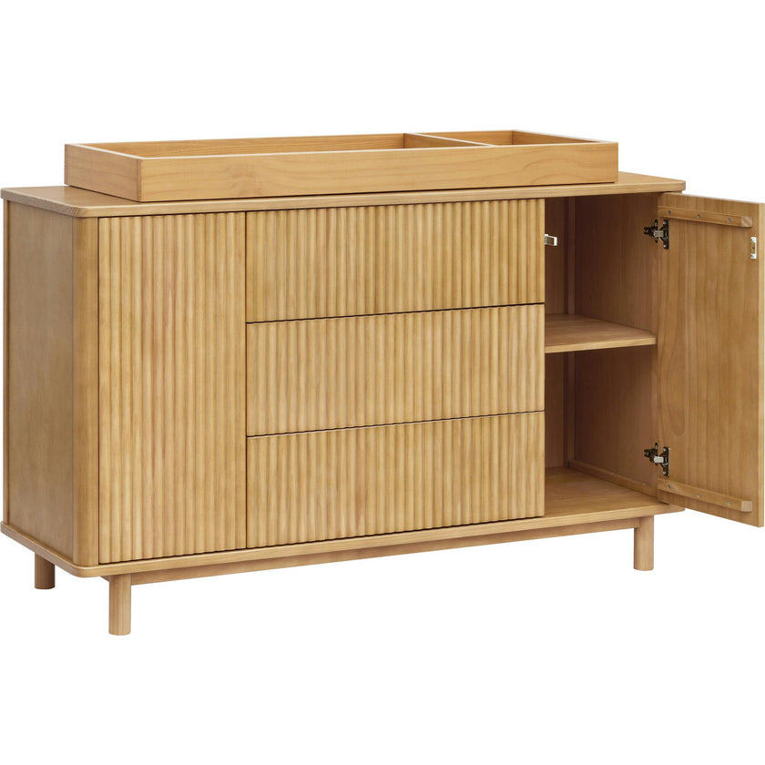 Pogo Tambour Assembled Dresser in Honey