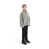 Gray Sherpa Fleece Pullover