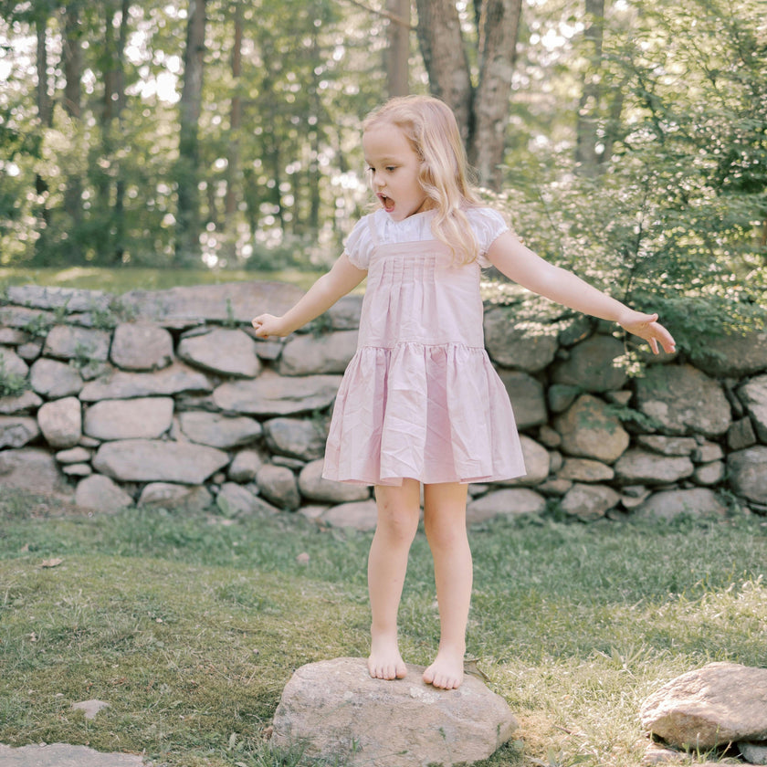 Hikari Pintuck Dress | Soft Pink