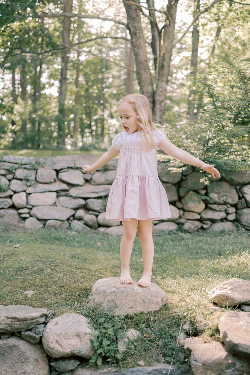 Hikari Pintuck Dress | Soft Pink