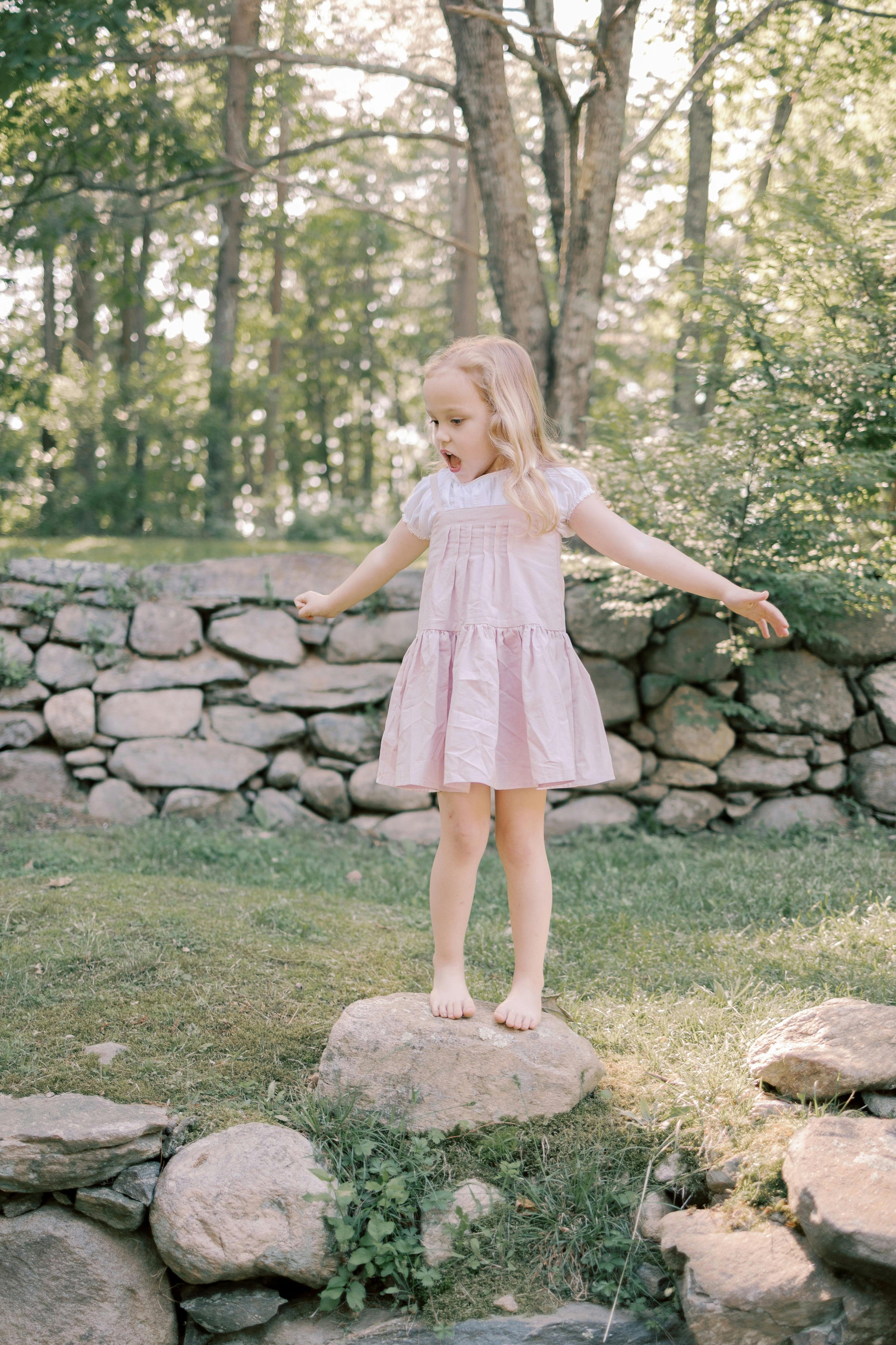 Hikari Pintuck Dress | Soft Pink