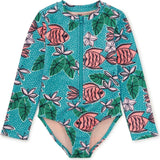 Long Sleeve One-Piece Swimsuit, Multi