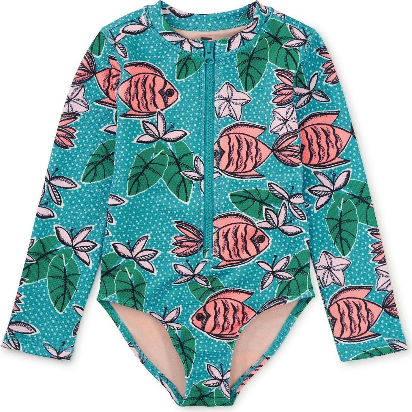 Long Sleeve One-Piece Swimsuit, Multi