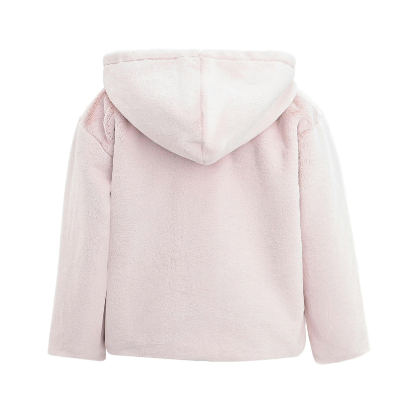 Pink Plush Hooded Jacket