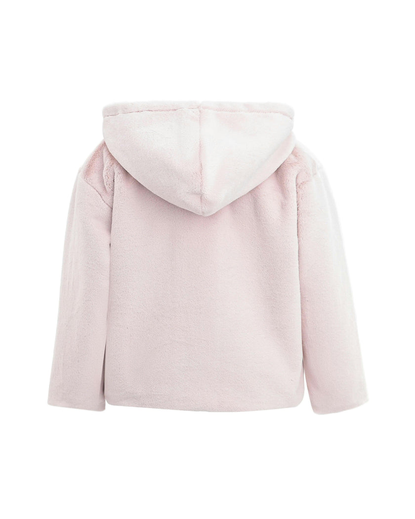 Pink Plush Hooded Jacket
