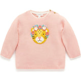 Embroidered Frida Jumper Guava Melange