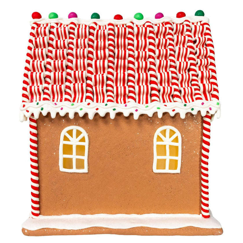 Kurt Adler 14-Inch Battery Operated Candy Stripe Gingerbread House