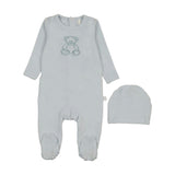 Velour Bear Footie