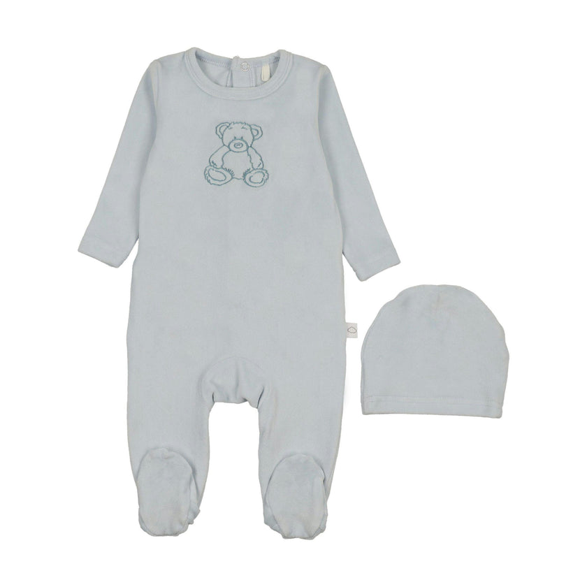 Velour Bear Footie