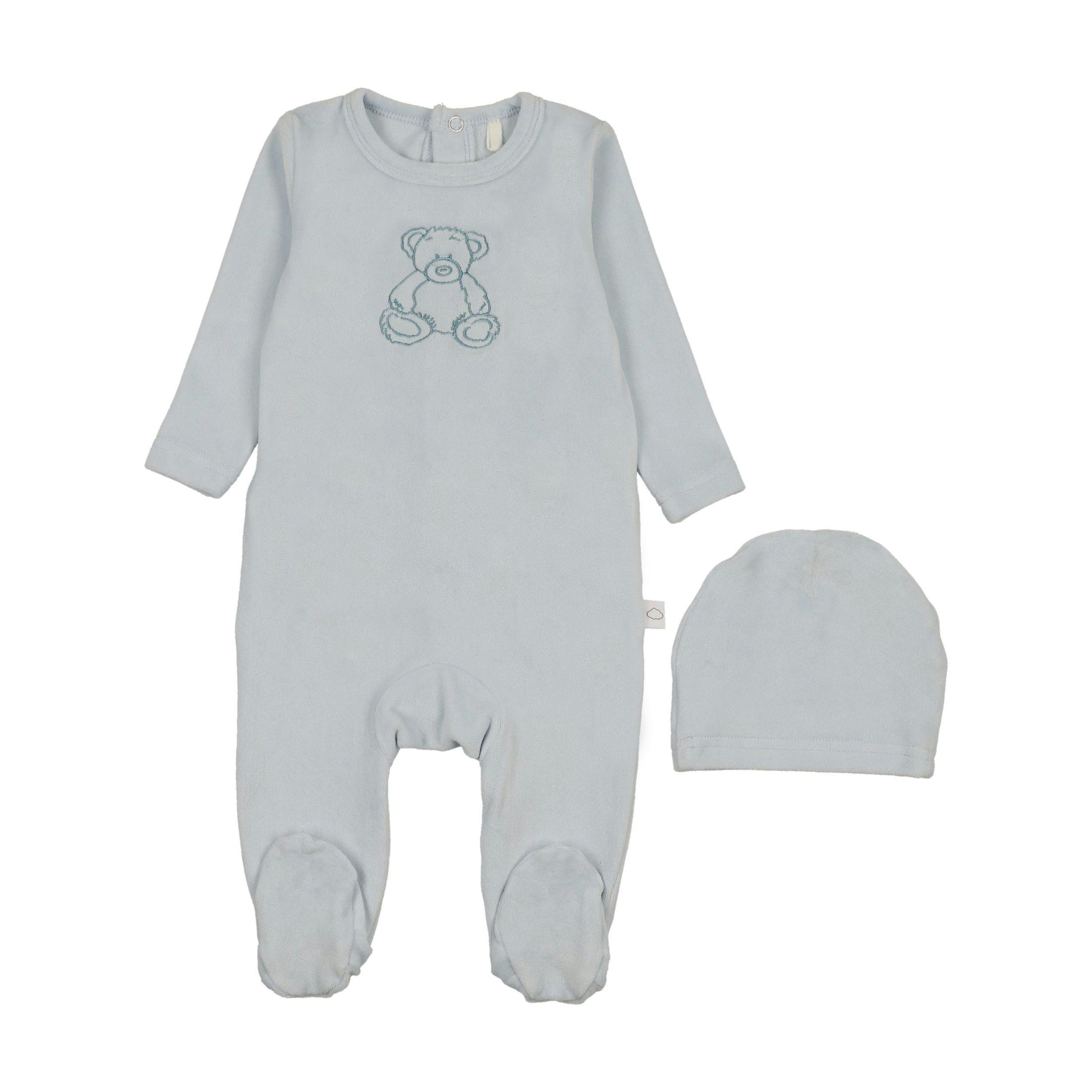 Velour Bear Footie