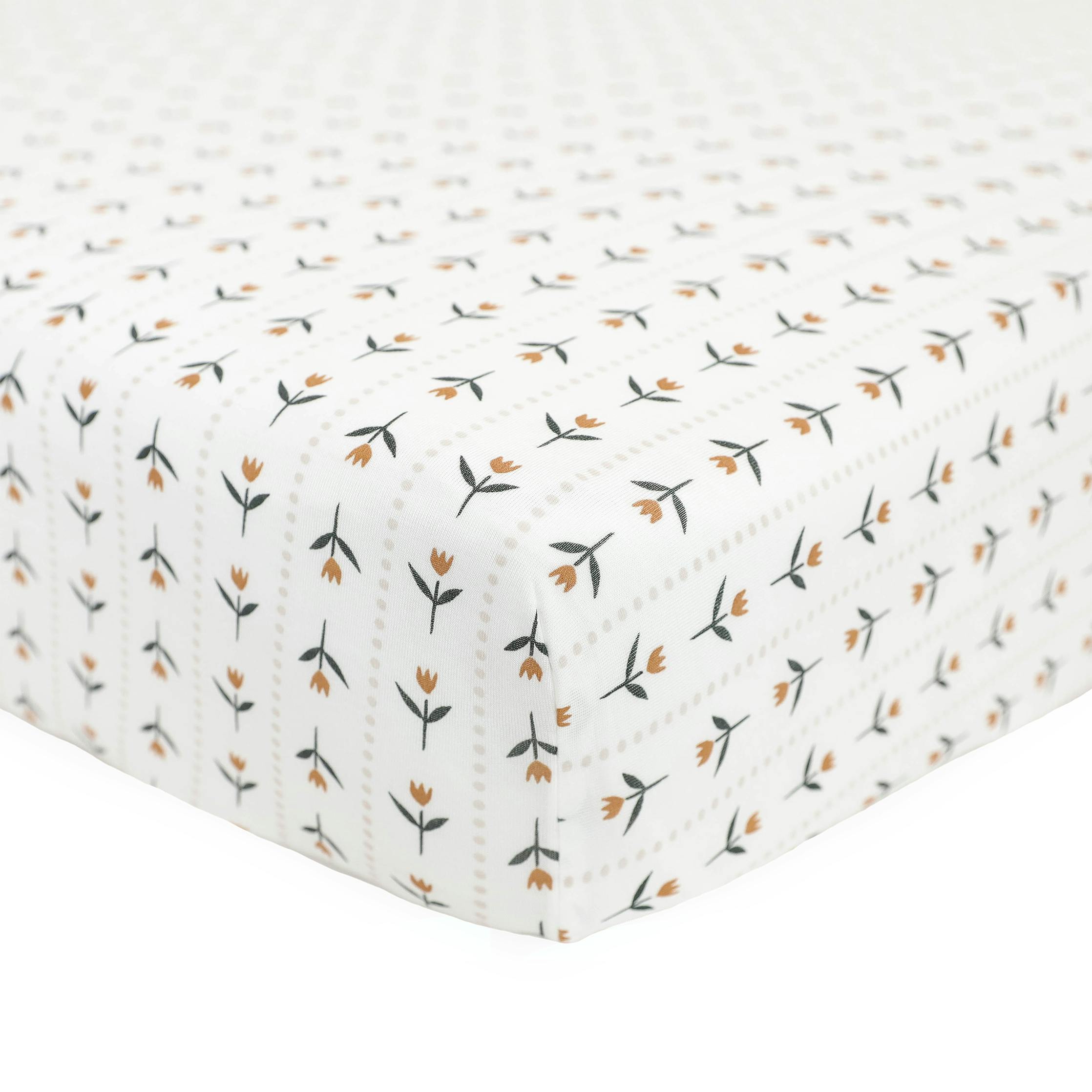 Stretch Knit Crib Sheet - Tulip Stripe