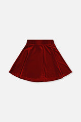 Velvet Skirt Red