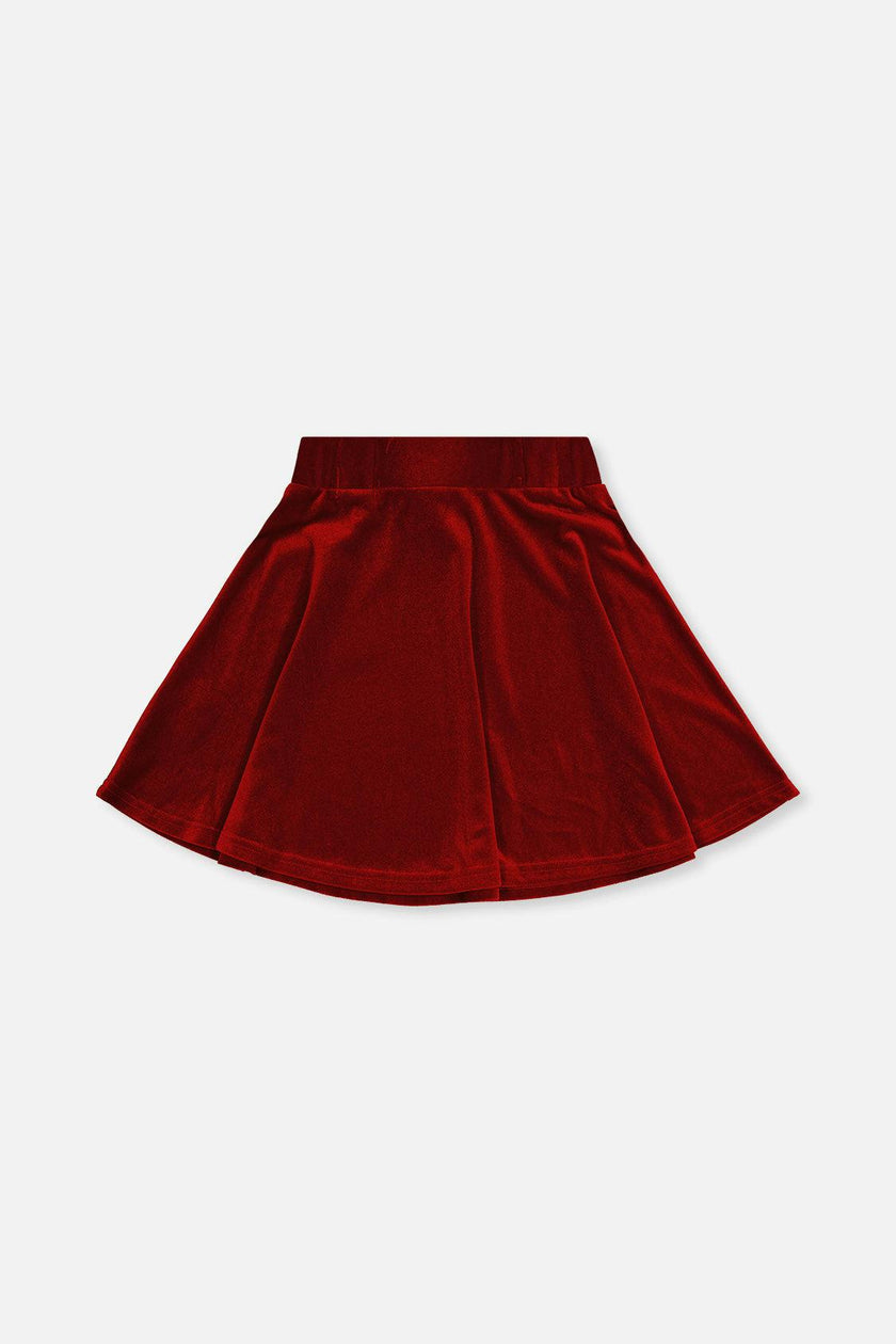 Velvet Skirt Red