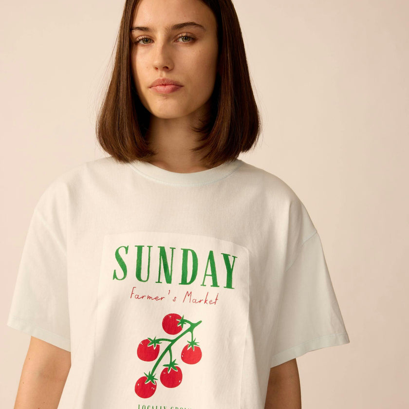Adult Organic Friday Tee in Sky Blue