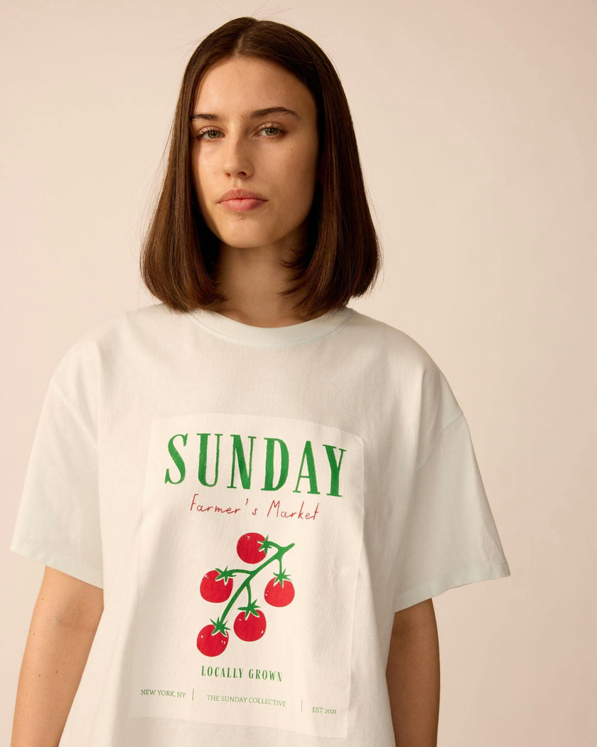 Adult Organic Friday Tee in Sky Blue
