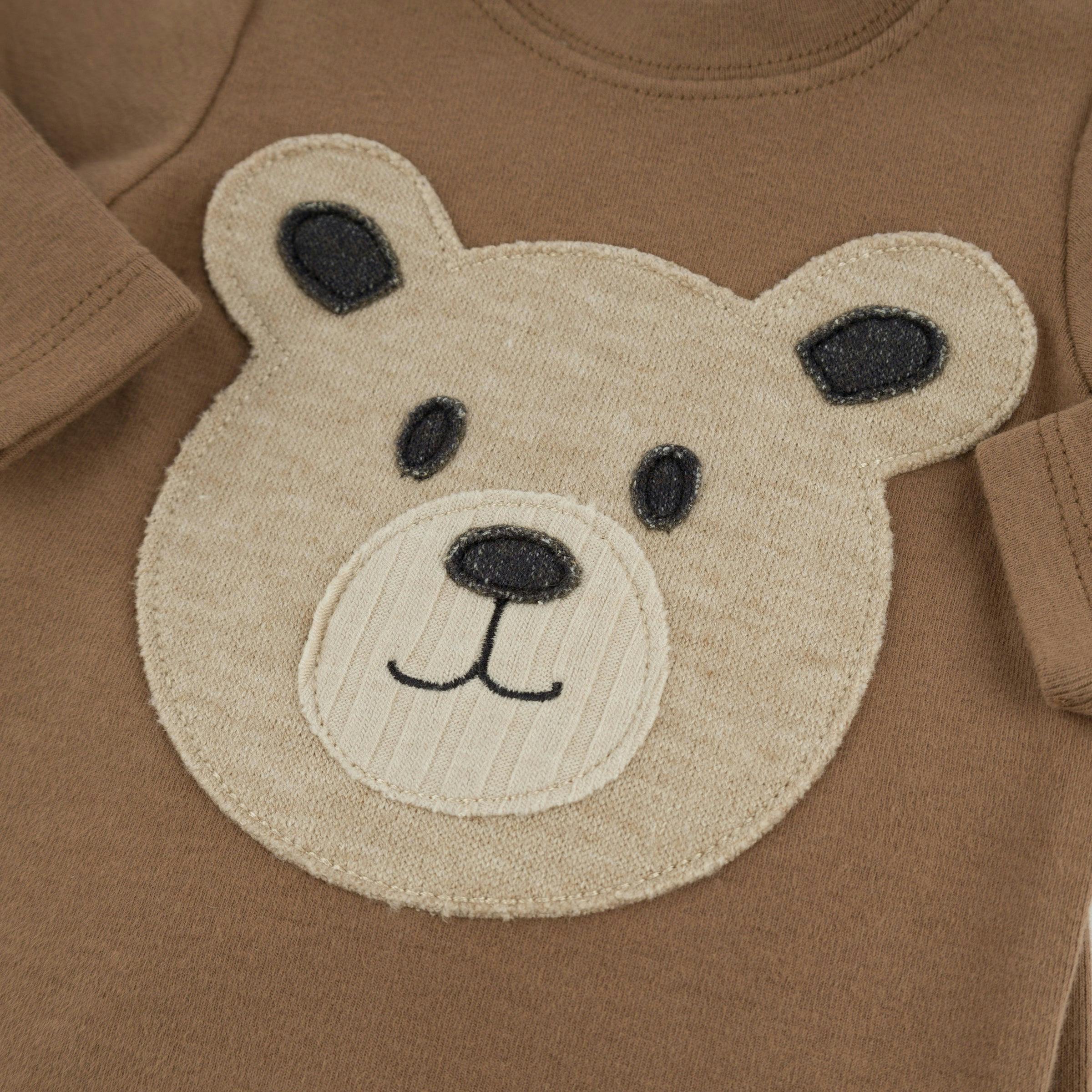 Bear Face Baby Rib 2pc Set