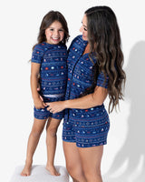 Sail Away Fair Isle Bamboo Kids Pajama Short Set
