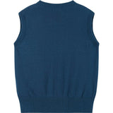 Boys 4-Piece Vest Set | Navy & Khaki Plaid