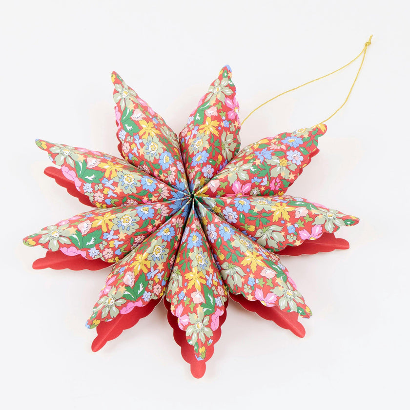 Meri Meri x Liberty Paper Star Tree Decorations