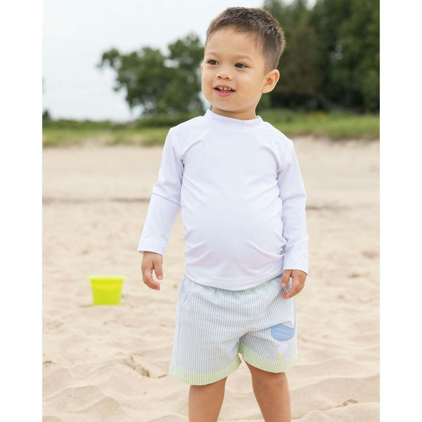 Stripe Swimtrunk With Golf Club