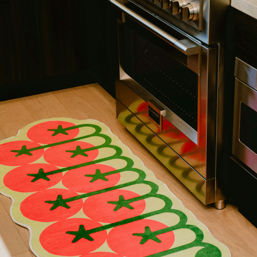 Irregular Tomato Runner Rug by Johann Banta