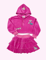 Happy Velour Set Hot Pink