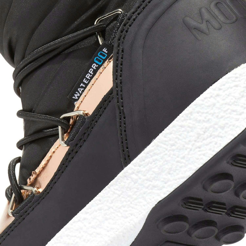 MOON BOOT Protecht Junior Black and Gold Nylon Boots