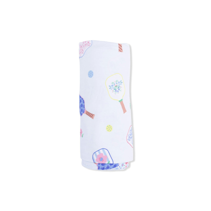 Floral Pickleball - Swaddle Blanket