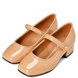 Holly Square Toe Buckle Strap Heels