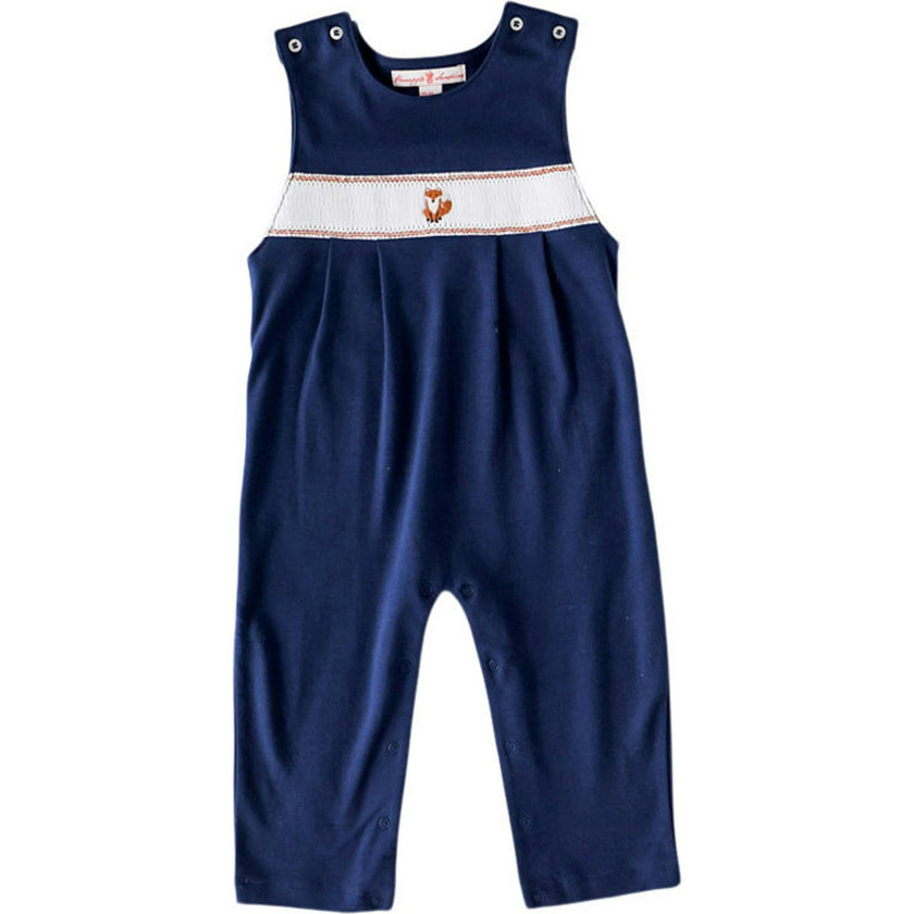 Navy Smocked Romper