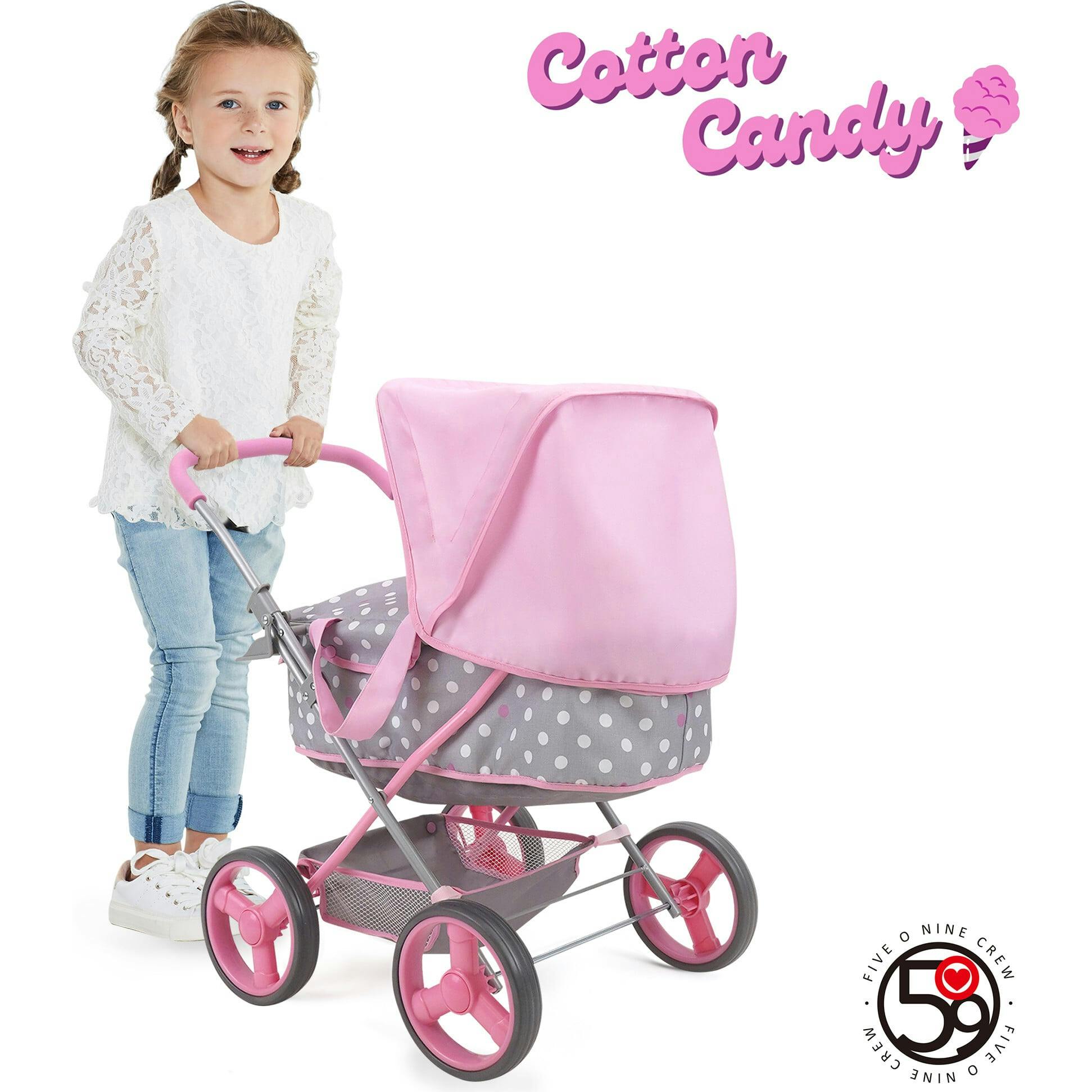 Cotton Candy Pink Baby Doll Pram Doll Accessory - Pink